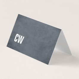 Visita Tarjeta de presentación plegada de monograma blanc