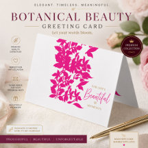 Tarjeta de presentación plegada floral rosa chic