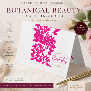 Visita Tarjeta de presentación plegada floral rosa chic