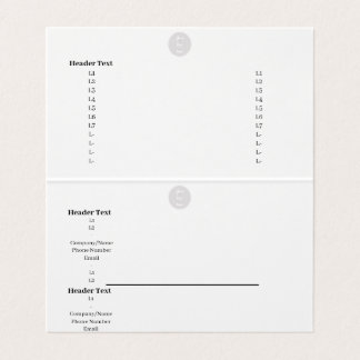 Visita Tarjeta de presentación plegada - Información de e