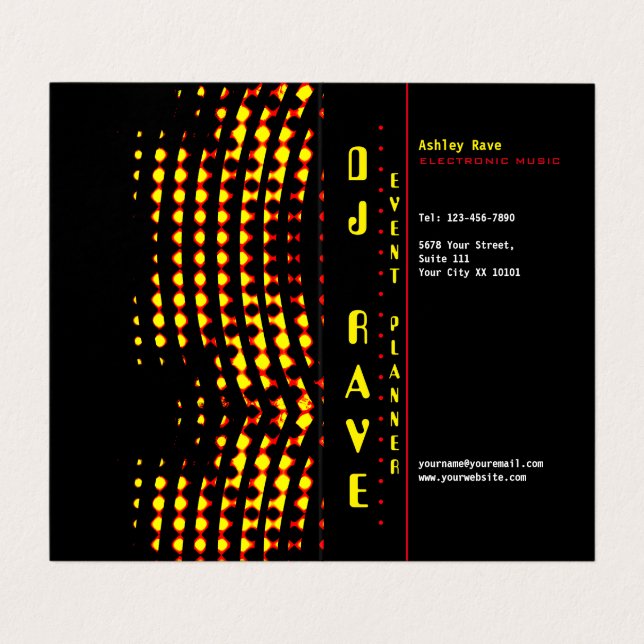 Visita Tarjeta de presentación plegada para el planificad (Interior desplegado)