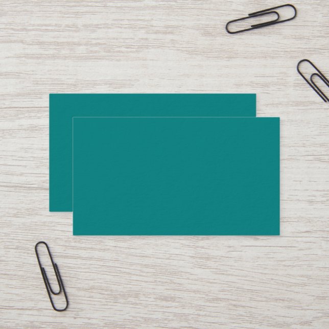 Visita Tarjeta de presentación premium verde azulado (Anverso/Reverso In Situ)