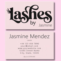 Tarjeta de presentación profesional chic rosa rubo