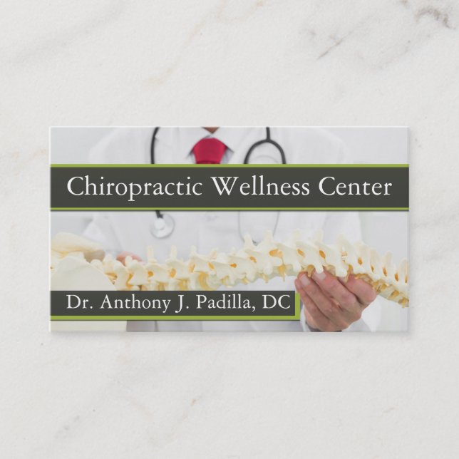 Visita Tarjeta de presentación profesional CHIROPRACTOR & (Anverso)