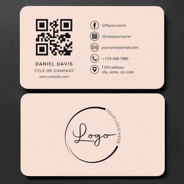 Visita Tarjeta de Presentación Profesional Código QR Logo (Subido por el creador)
