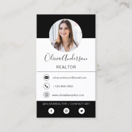 Visita Tarjeta de presentación profesional de fotos en bl