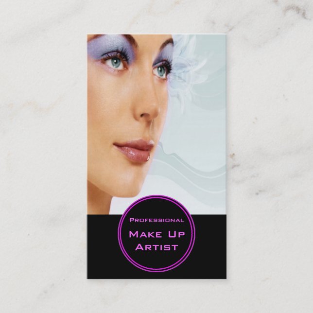 Visita Tarjeta de presentación profesional de maquillaje  (Anverso)