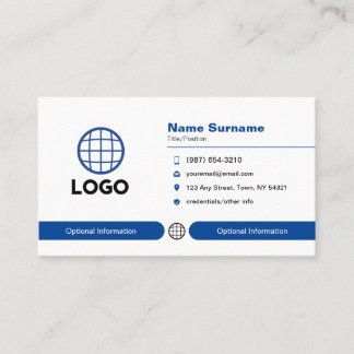 Visita Tarjeta de presentación profesional del logotipo d