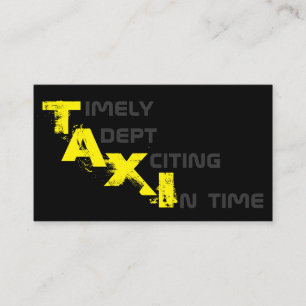 Visita Tarjeta de presentación profesional del taxista pr