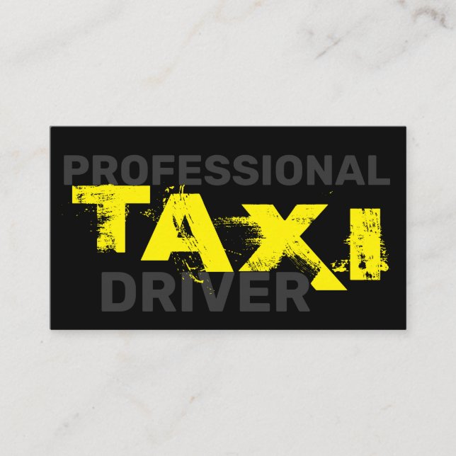Visita Tarjeta de presentación profesional del taxista pr (Anverso)