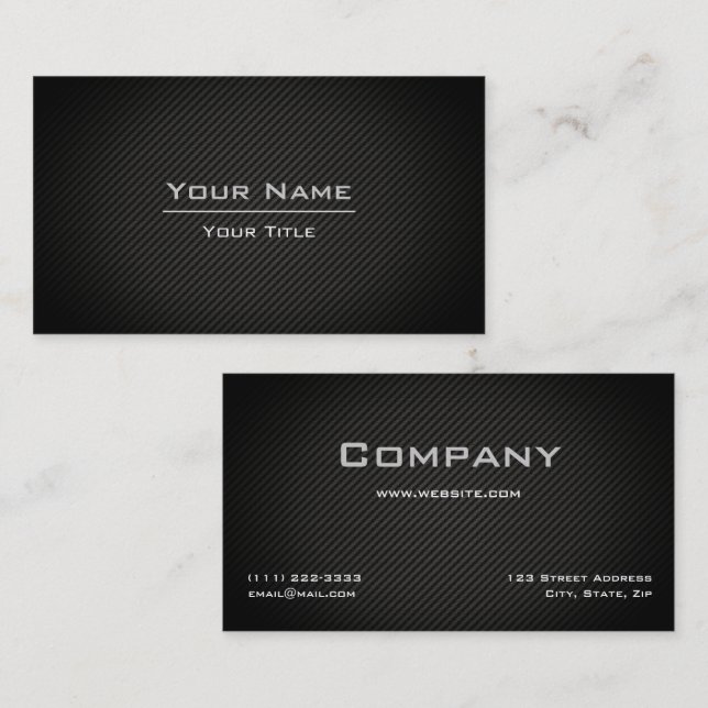 Visita Tarjeta de Presentación Profesional Elegante (Anverso / Reverso)