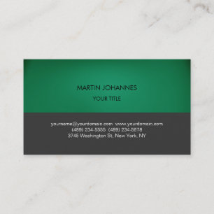 Visita Tarjeta de presentación profesional Gris verde sim