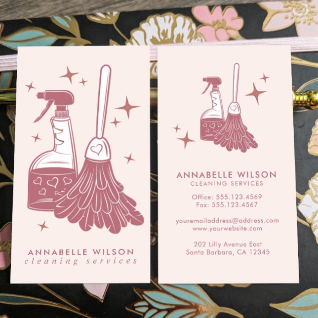 Visita Tarjeta de presentación profesional para la limpie (Subido por el creador)