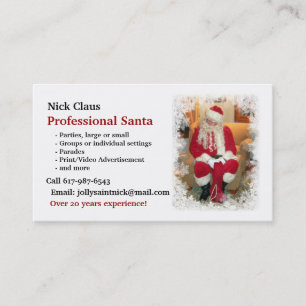 Visita Tarjeta de presentación: Profesional Santa