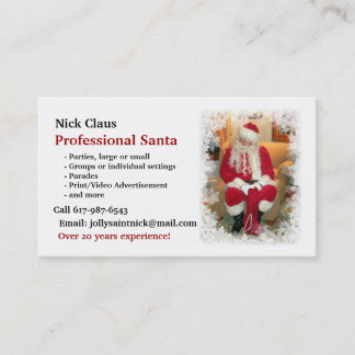 Visita Tarjeta de presentación: Profesional Santa