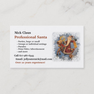 Visita Tarjeta de presentación: Profesional Santa