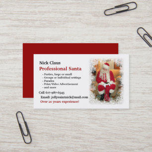 Visita Tarjeta de presentación: Profesional Santa