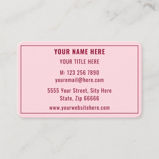 Visita Tarjeta de presentación promocional personalizada  (Anverso)