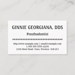 Visita Tarjeta de presentación prosodontista limpia y pro