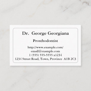 Visita Tarjeta de presentación prosodontista Minimalista