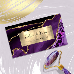 Visita Tarjeta de presentación Purple and Relieve metaliz