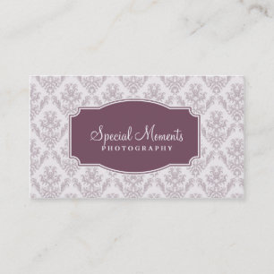 Visita Tarjeta de presentación Purple Damask
