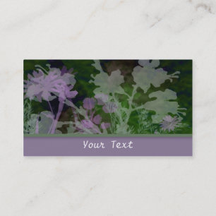 Visita Tarjeta de presentación Purple & Green Floral