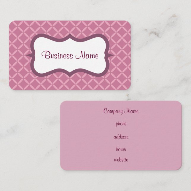 Visita Tarjeta de presentación Purple personalizada (Anverso / Reverso)