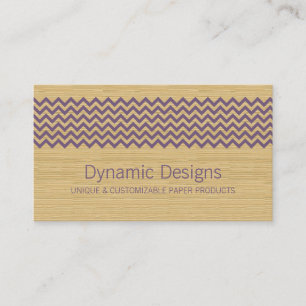 Visita Tarjeta de presentación Purple Rustic Chevron