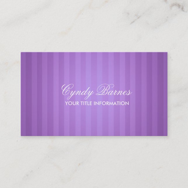 Visita Tarjeta de presentación Purple Stripe (Anverso)