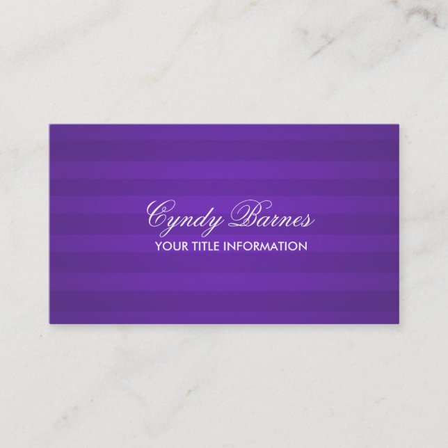 Visita Tarjeta de presentación Purple Stripe (Anverso)