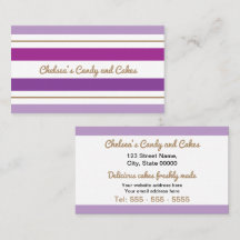 Tarjeta de presentación Purple Stripes