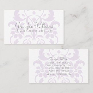 Visita Tarjeta de presentación Purple Subtle Damask