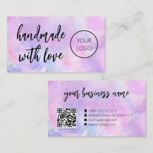 Visita Tarjeta de presentación Purple Watercolor Cute