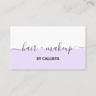 Visita Tarjeta de presentación Purple White Script