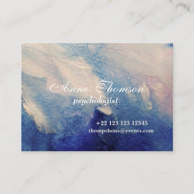 Visita Tarjeta de presentación púrpura abstracta moderna (Anverso)