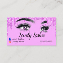 Visita Tarjeta de presentación Purpurinoso de pestañas ro