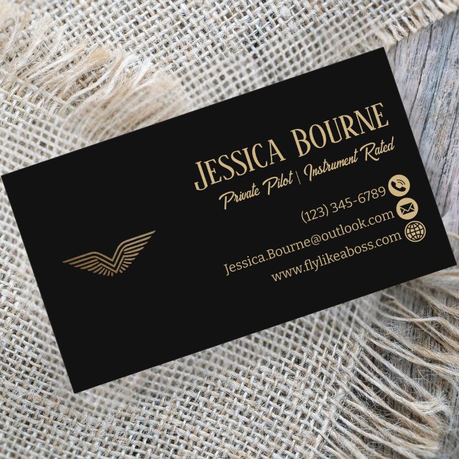 Visita Tarjeta de presentación QR Code elegante negro oro (Subido por el creador)