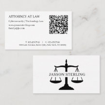 Tarjeta de presentación QR código para abogados
