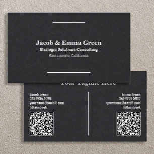 Visita Tarjeta de presentación QR de dos nombres Personal