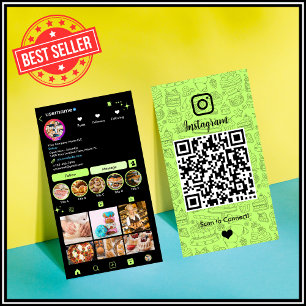 Visita Tarjeta de presentación QR de Instagram de Chef de
