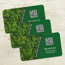 Tarjeta de presentación QR de servicio de árbol