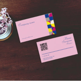 Visita Tarjeta de presentación QR geométrica amarilla fuc