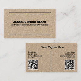 Visita Tarjeta de presentación QR Kraft