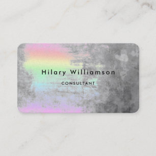 Visita Tarjeta de presentación Rainbow Gray Pastel