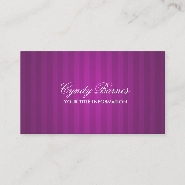 Visita Tarjeta de presentación Raspberry Stripe (Anverso)