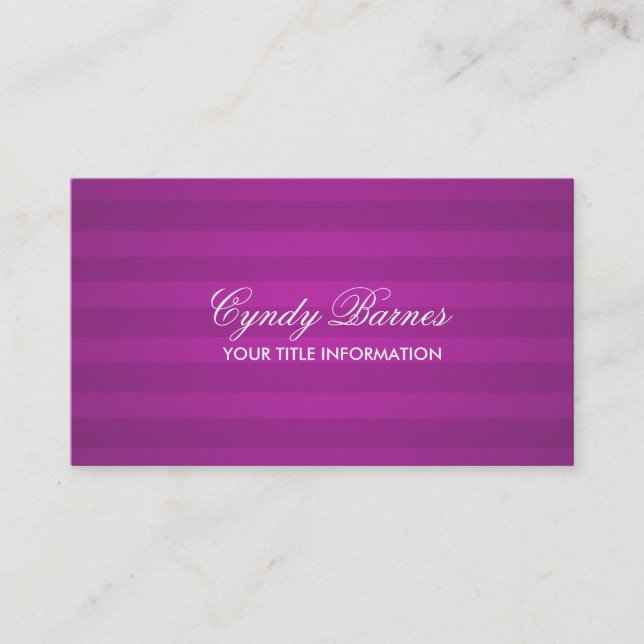 Visita Tarjeta de presentación Raspberry Stripe (Anverso)