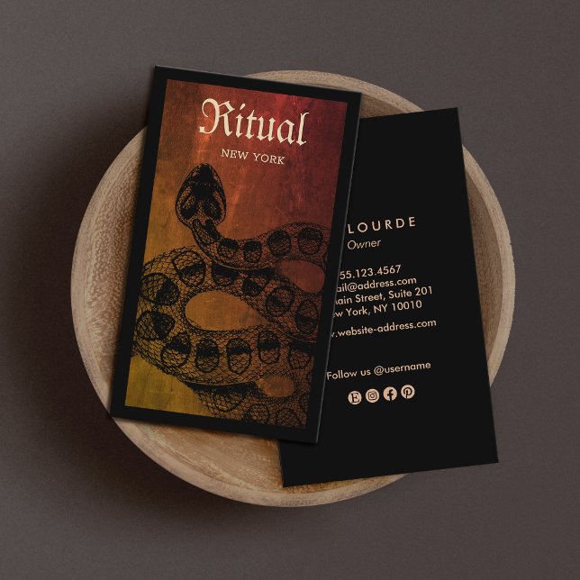 Visita Tarjeta de presentación Rattlesnake Macabre (Subido por el creador)