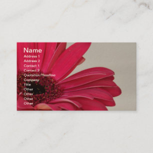 Visita Tarjeta de presentación Red Gerbera Daisy