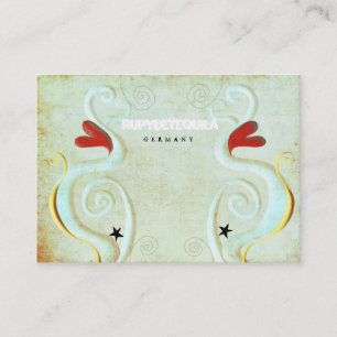 Visita Tarjeta de presentación Red Heart Swirls 3dimensi